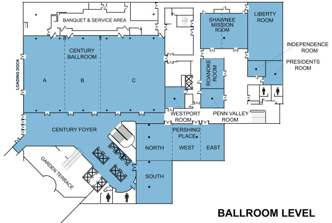 Floor plan of Ballroom Floor (Westin Kansas City at Crown Center)